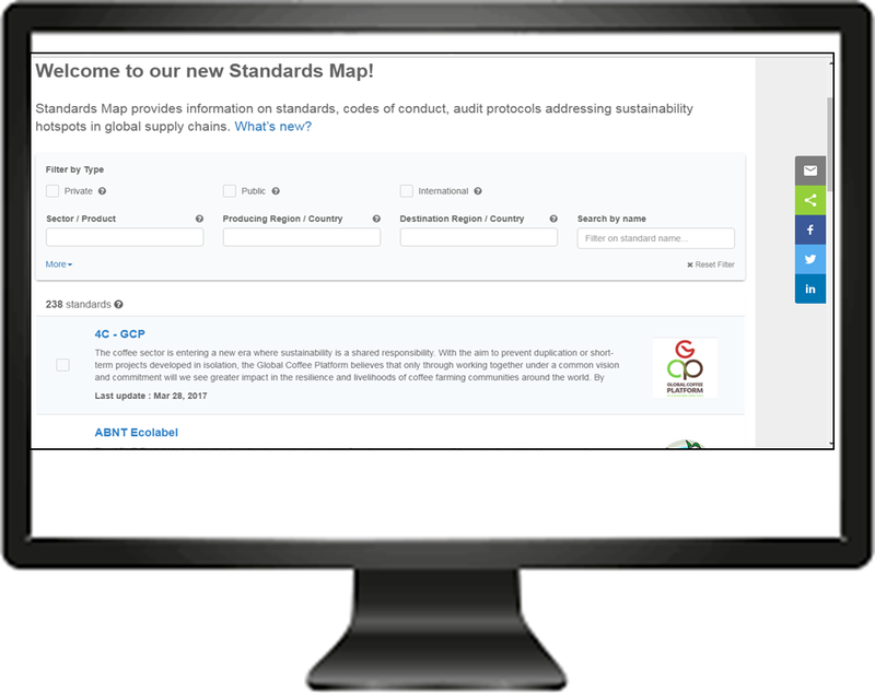 ITC's Standards Map Search Page