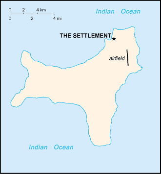 Map of Christmas Island