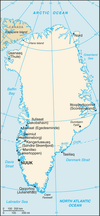 Map of Greenland