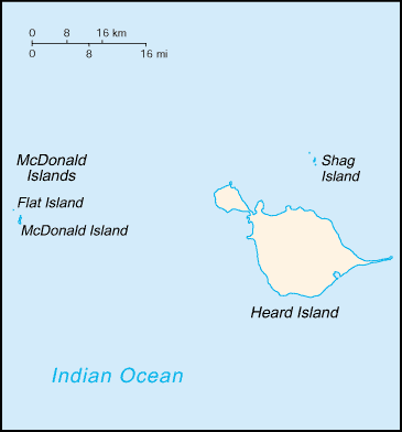 Map of Heard Island & McDonald Islands