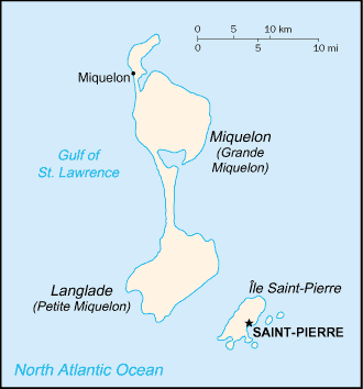 Map of Saint Pierre & Miquelon