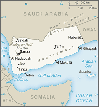 Map of The Yemen